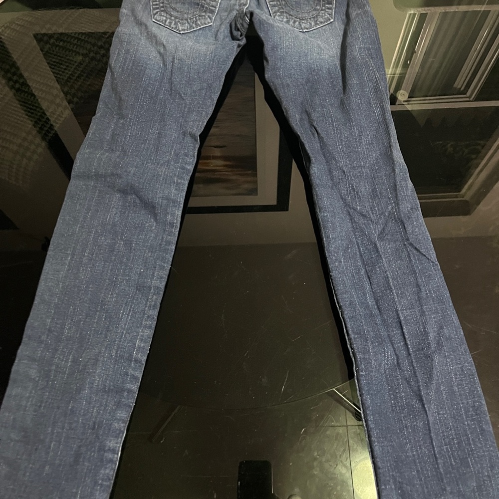 Tue Religion medium wash Swarovski button jeans - Picture 4 of 8
